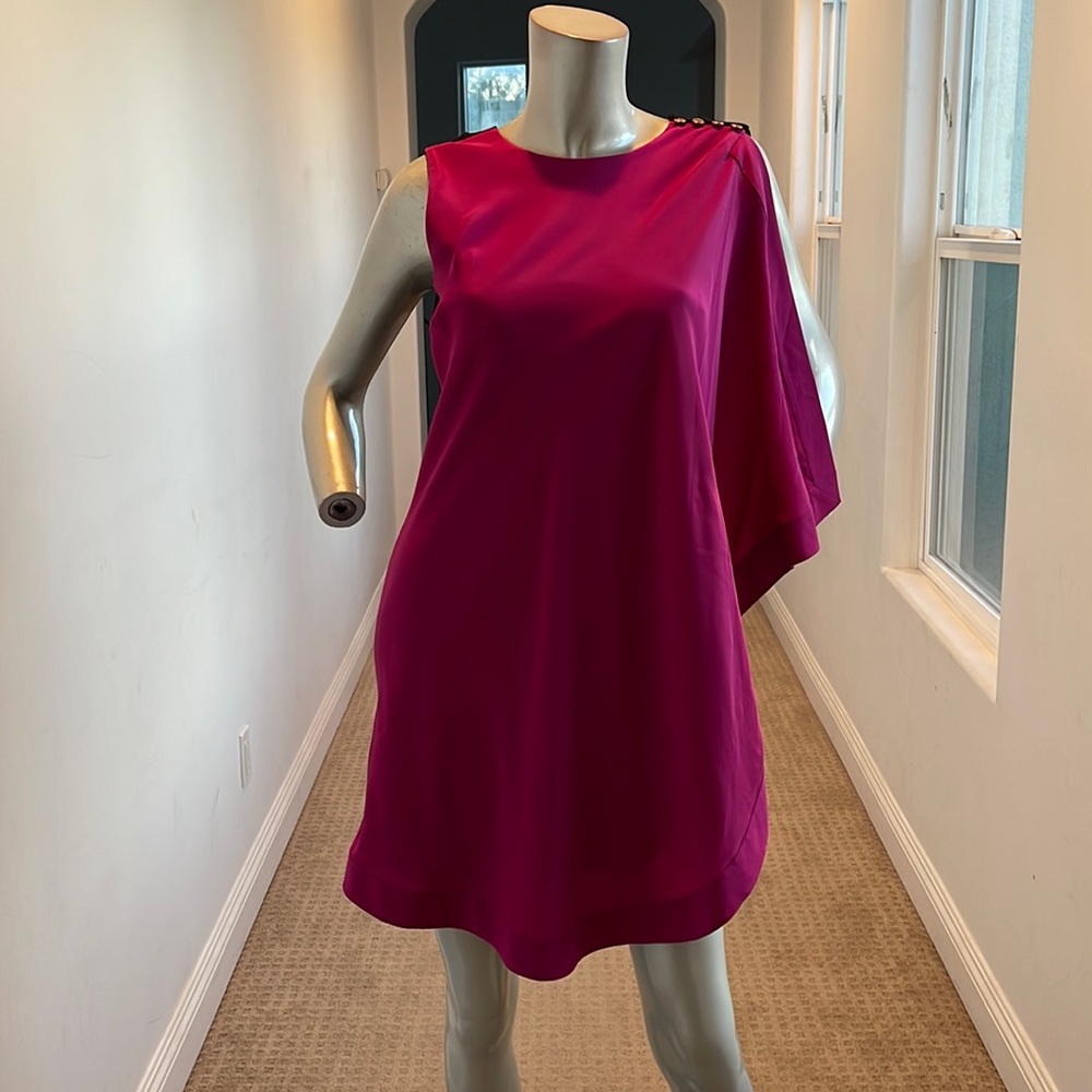 Ted  Baker London  Just For You Sleeveless Draped Tunic Dress Pink black Size 2